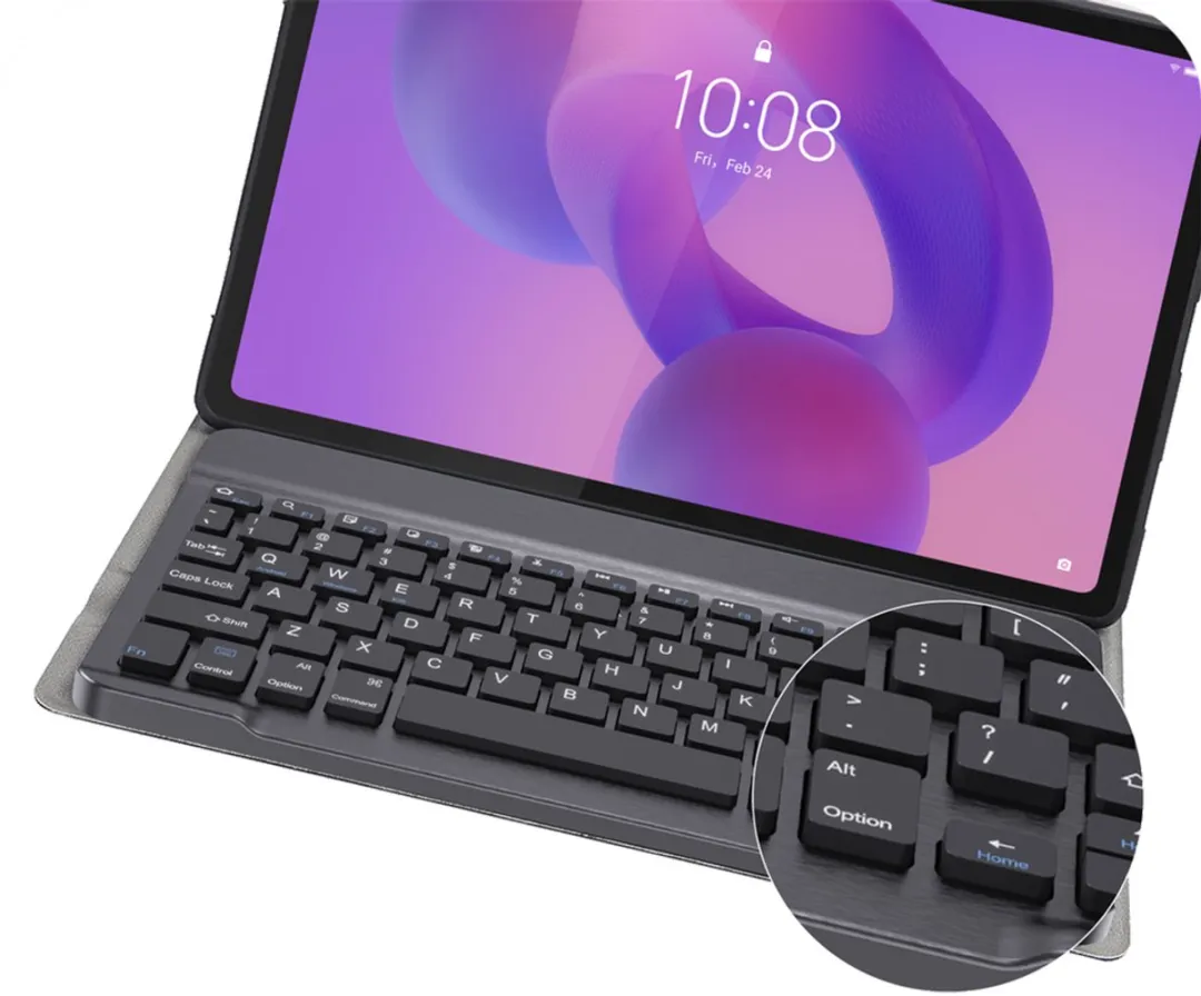 Just in Case Toetsenbordhoes Lenovo Idea Tab Plus - Zwart - afbeelding 6 van 6