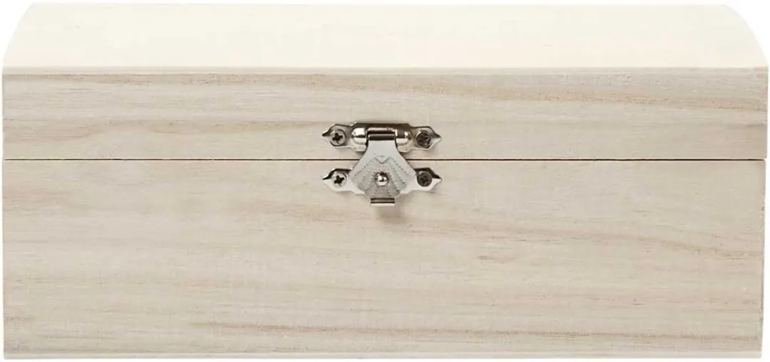 Creativ Company Houten Schatkist 21,5x15,8x10,6cm - Blanco