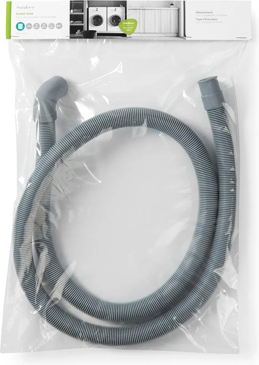 Nedis WAOH2219SHP15 Afvoerslang 1.5m - Grijs