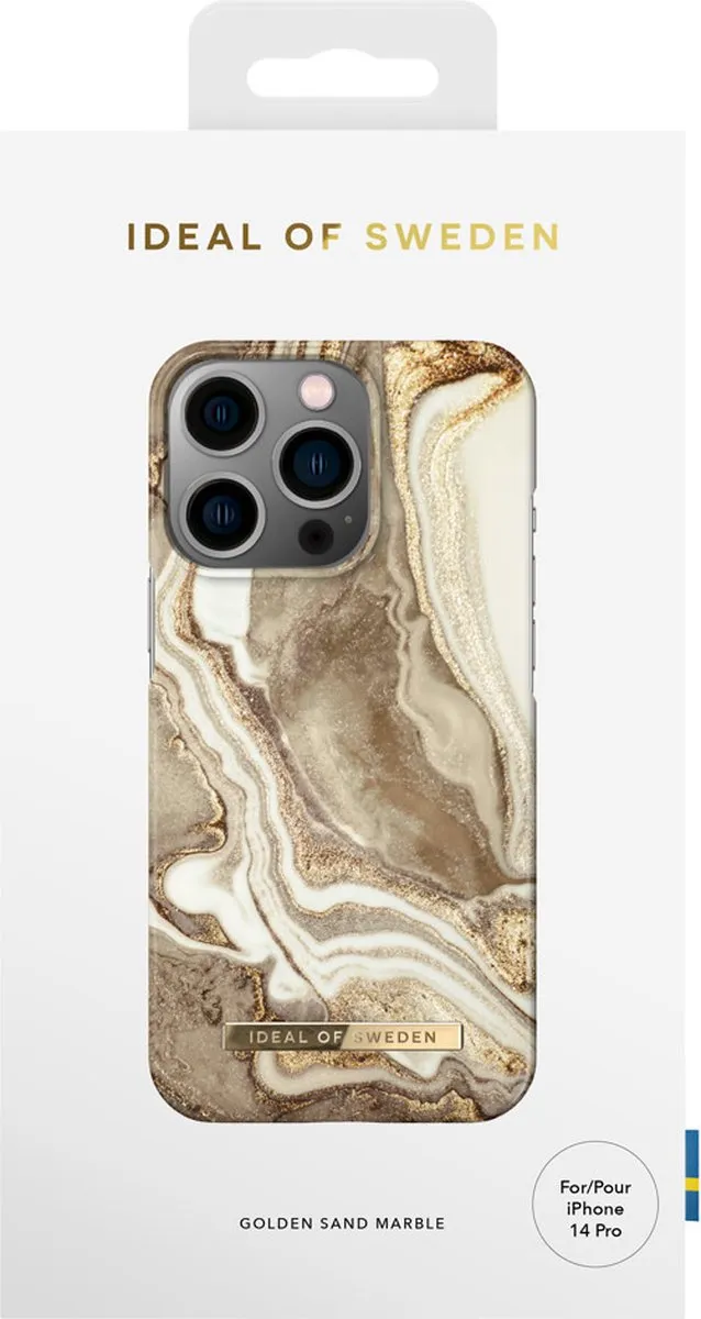 iDeal of Sweden iPhone 14 Pro Hoesje - Golden Sand Marble - afbeelding 6 van 6