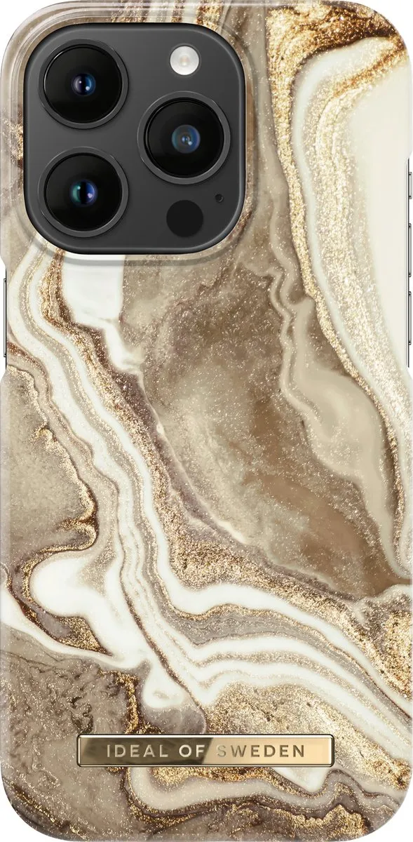 iDeal of Sweden iPhone 14 Pro Hoesje - Golden Sand Marble