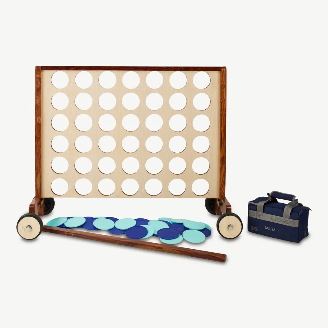 Ubergames XL Mega 4-op-een-Rij - 115x82cm - Hardhout