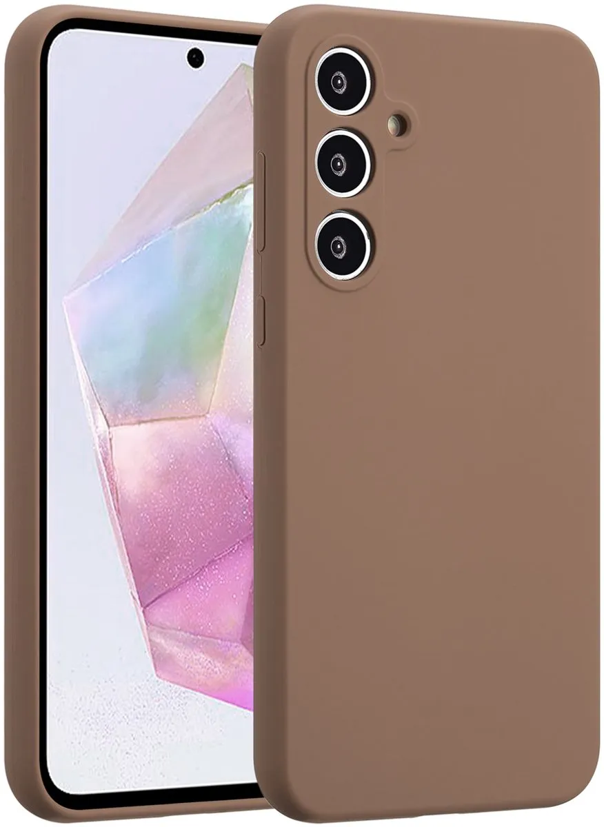 Accezz Hoesje Samsung Galaxy A35 Lichtbruin