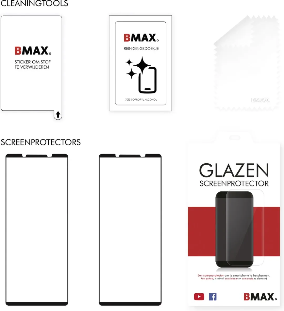 BMAX Screenprotector Sony Xperia Pro-I 2 Stuks - Zwart