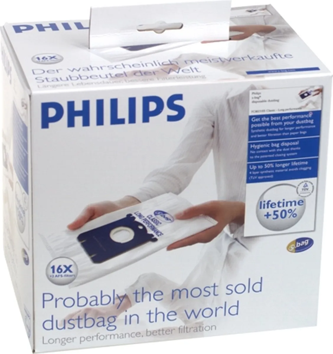 Philips S-bag FC8021/05 Stofzuigerzakken - 16 Stuks