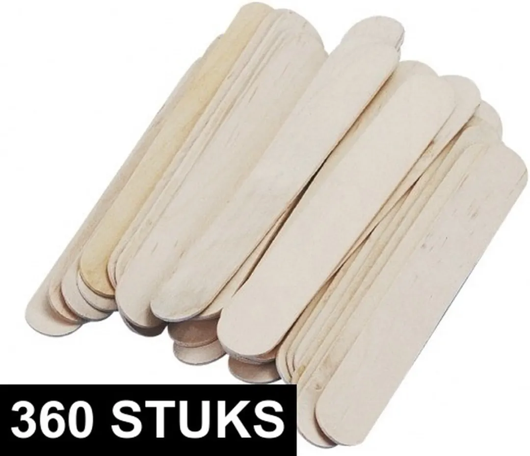 Rayher Beige IJsstokjes 360 Stuks - 15x2cm