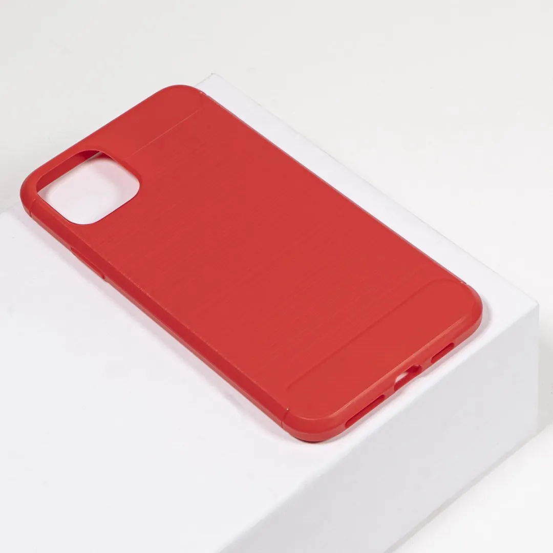BMAX Carbon Soft Case iPhone 12 Mini - Rood