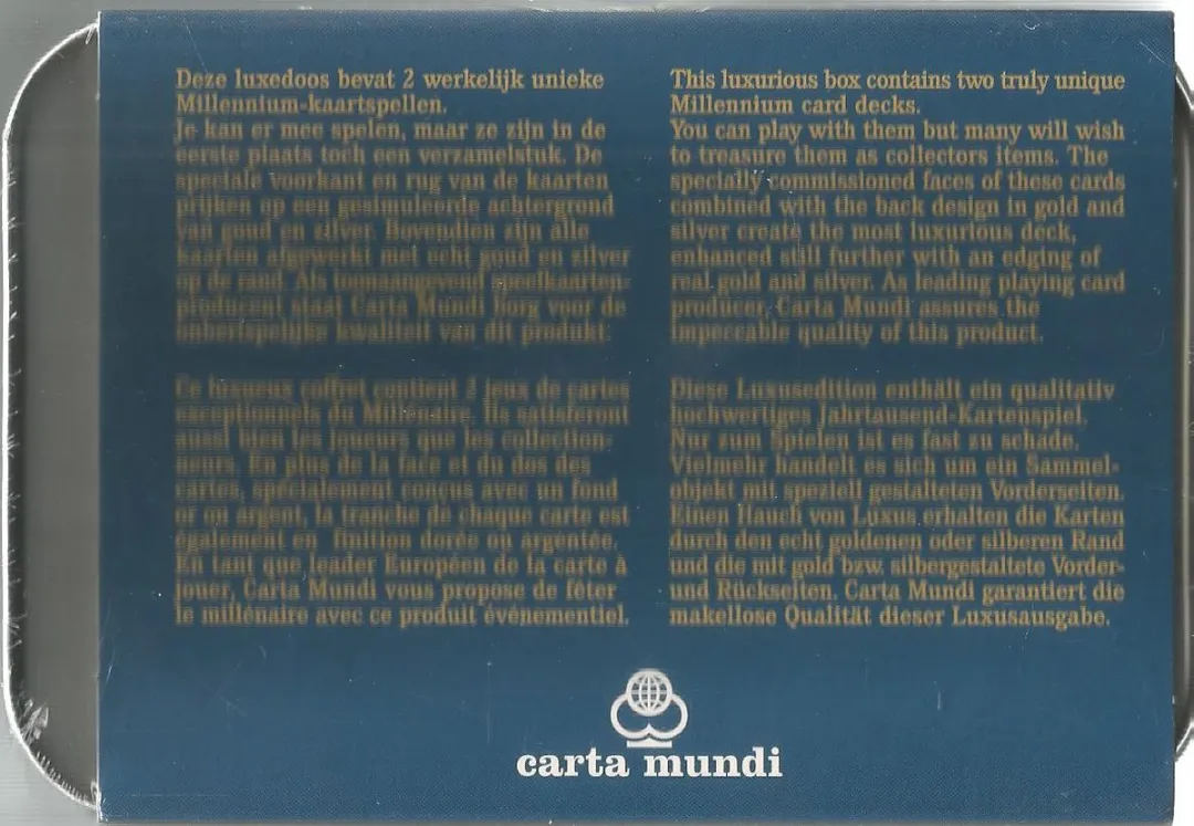 Cartamundi Millennium Playing Cards - Limited Edition