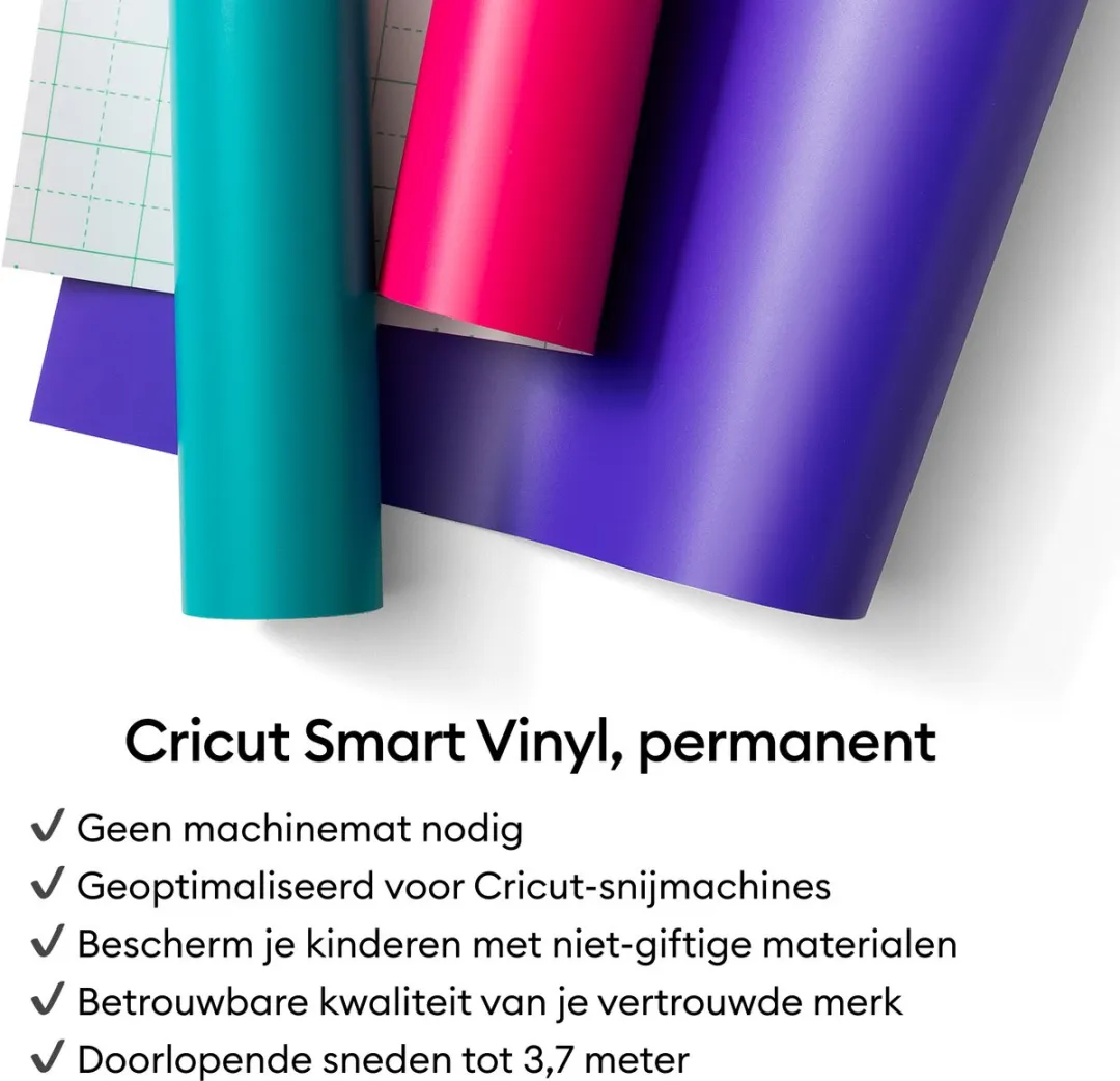Cricut Smart Vinyl Permanent 33x366cm - Zwart