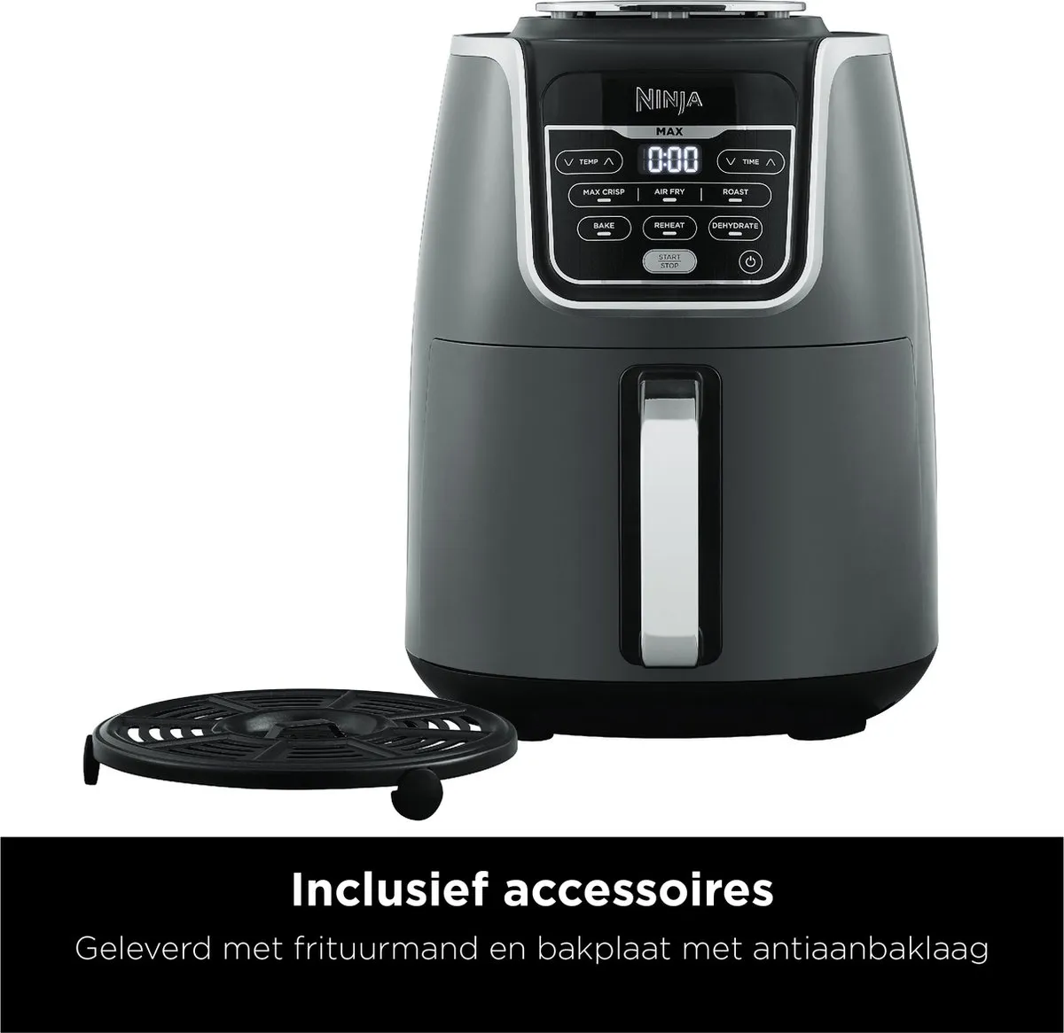 Ninja AF160EU Multifunctionele Airfryer 1750W - 5,2L - Grijs/Zwart - afbeelding 6 van 6