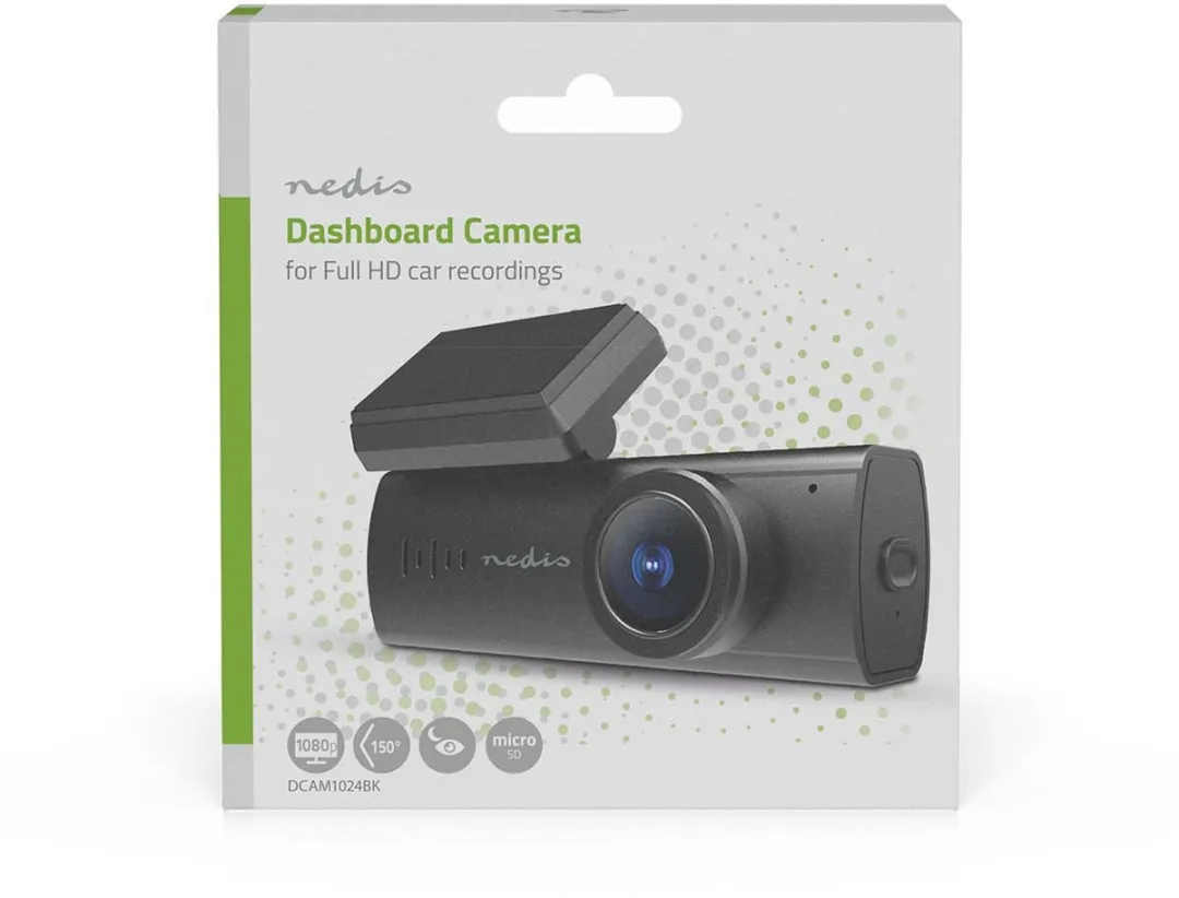 Nedis DCAM1024BK Dashcam Full HD 1080p - 150° - Zwart