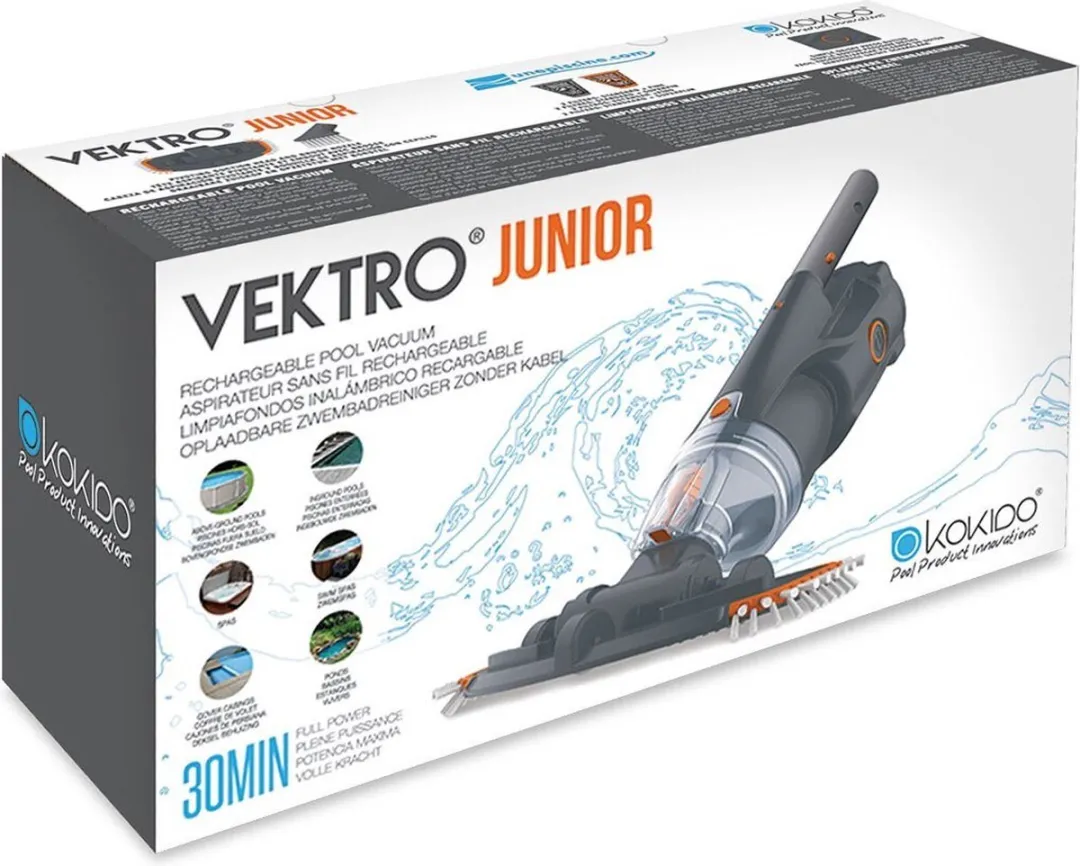 Kokido Vektro Junior Zwembadstofzuiger - Oplaadbaar Grijs