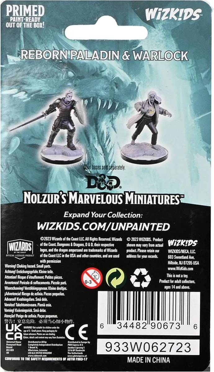 Wizkids D&D Nolzur's Marvelous Miniatures Reborn Paladin & Warlock - 2 Stuks