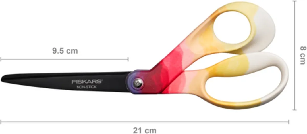 Fiskars Non-stick Daybreak Schaar 21cm - Geel/Rozew/Zwart - afbeelding 6 van 6
