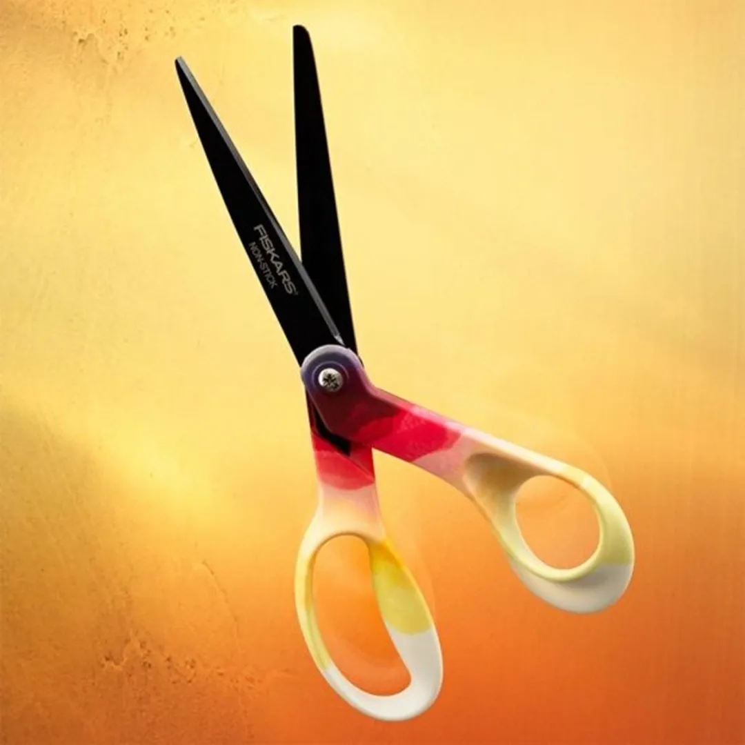 Fiskars Non-stick Daybreak Schaar 21cm - Geel/Rozew/Zwart