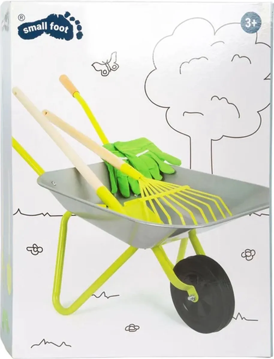 Small Foot Metalen Kruiwagen Tuingereedschap 5-delig - Multicolor