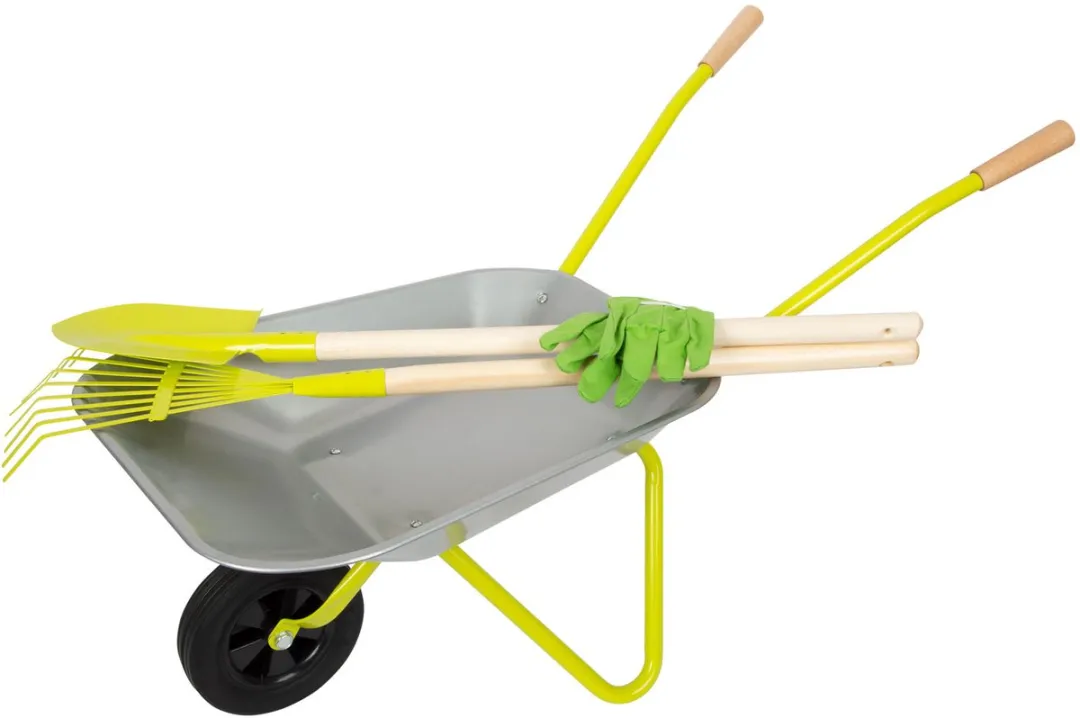 Small Foot Metalen Kruiwagen Tuingereedschap 5-delig - Multicolor