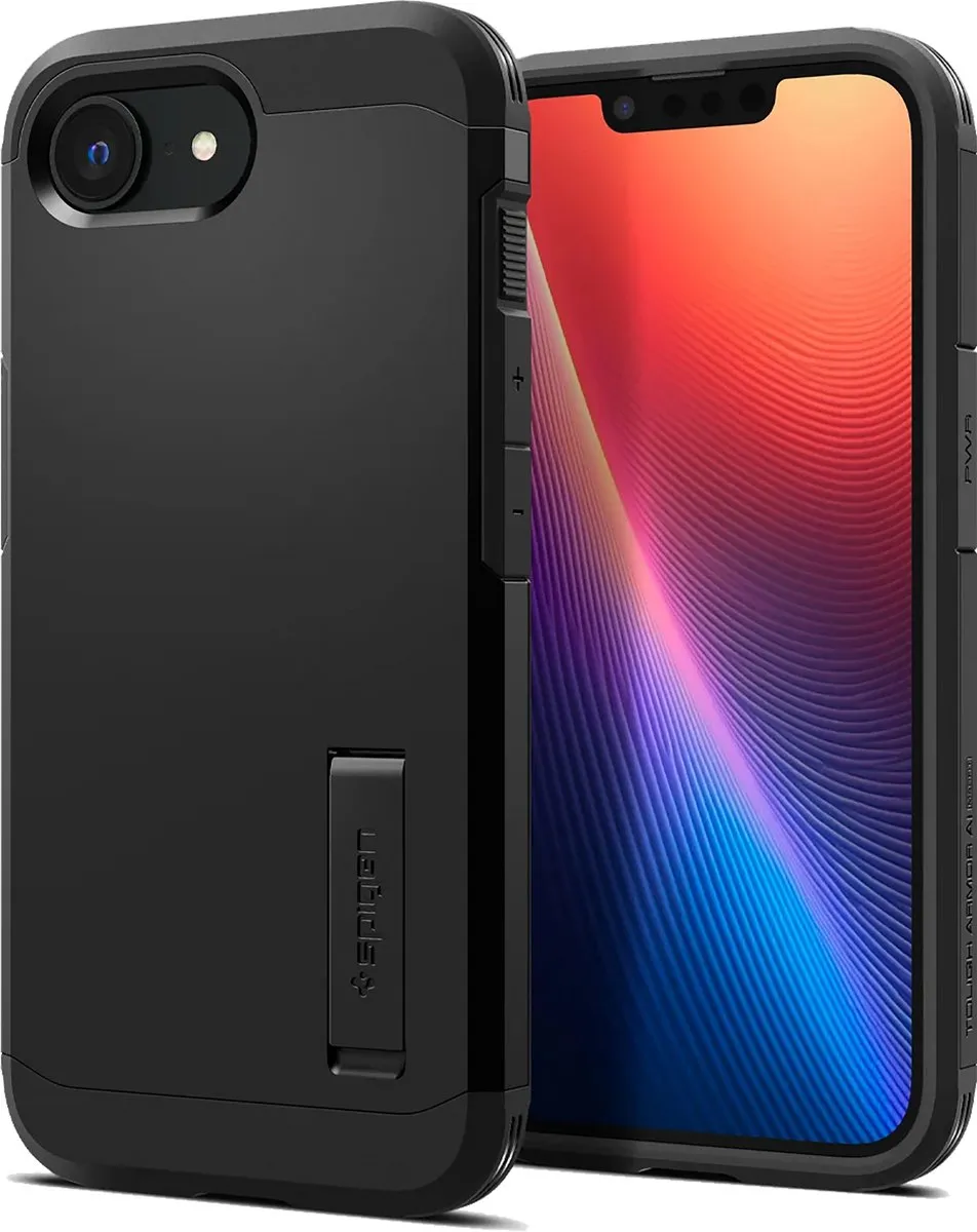 Spigen Tough Armor MagFit ACS09137 Hoesje - iPhone 16e - Zwart