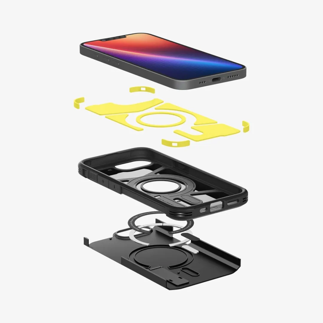 Spigen Tough Armor MagFit ACS09137 Hoesje - iPhone 16e - Zwart