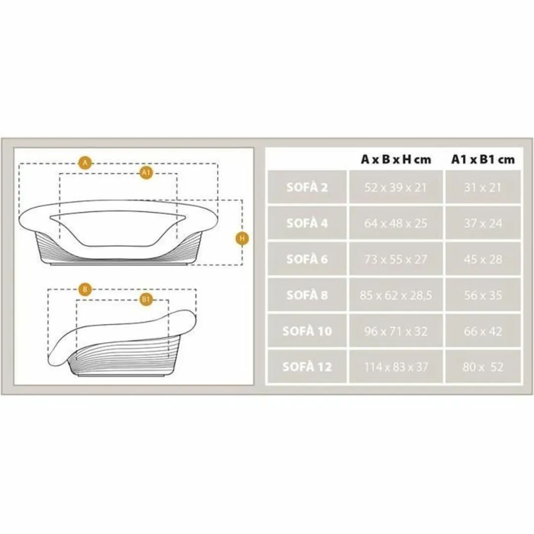 Ferplast Sofa Dove Met Kussen - Hondenbank - 64x48x25 cm Grijs 4