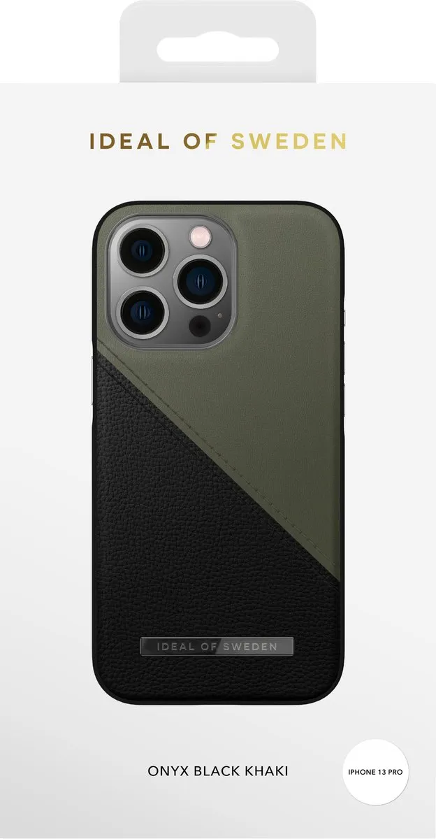 iDeal of Sweden iPhone 13 Pro Fashion Case - Onyx Black Khaki - afbeelding 2 van 5
