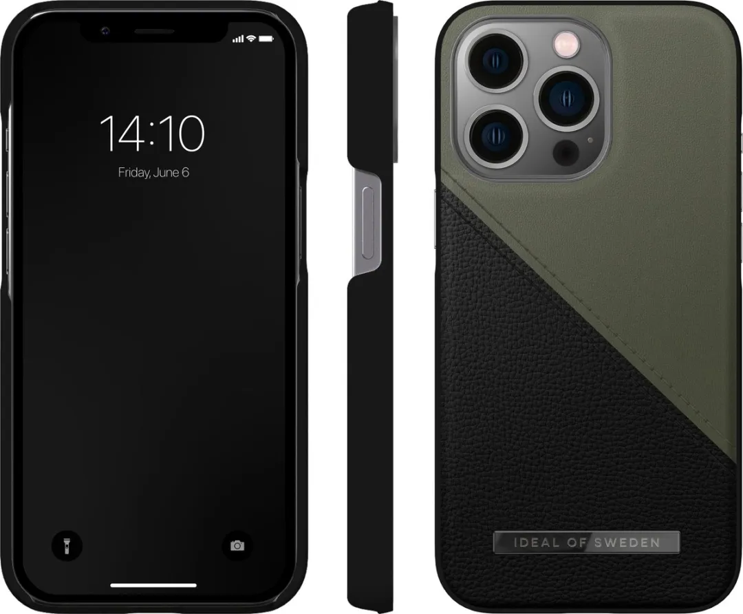 iDeal of Sweden iPhone 13 Pro Fashion Case - Onyx Black Khaki - afbeelding 4 van 5