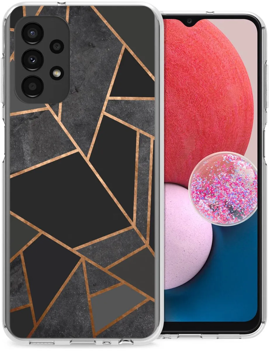 imosHion Hoesje Samsung Galaxy A13 4G - Black Graphic