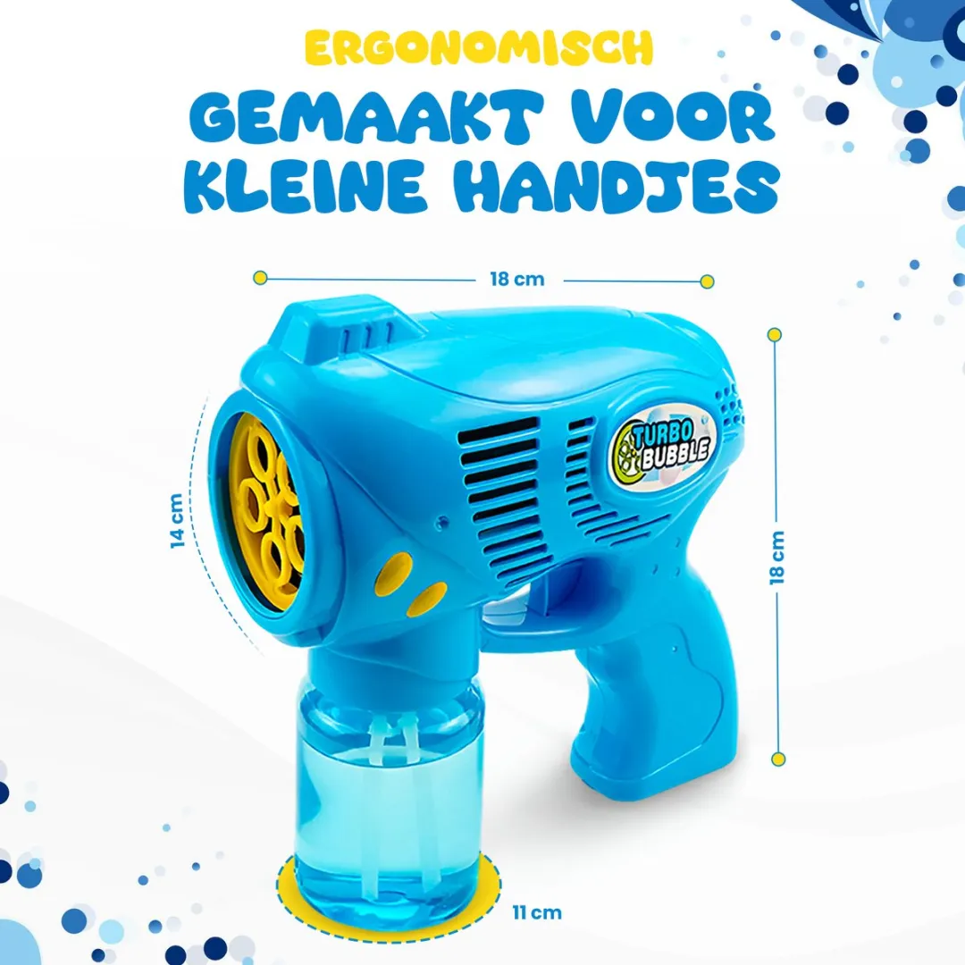 CosmoToys Bellenblaas Pistool – 2 STUKS – Bellenblaasmachines – Speelgoed voor Onderweg - Navulling – Uitdeelcadeaus – met Vloeistof – Blauw en Roze