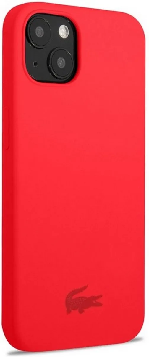 Lacoste Glossy Silicone Back Case - iPhone 13 - Rood