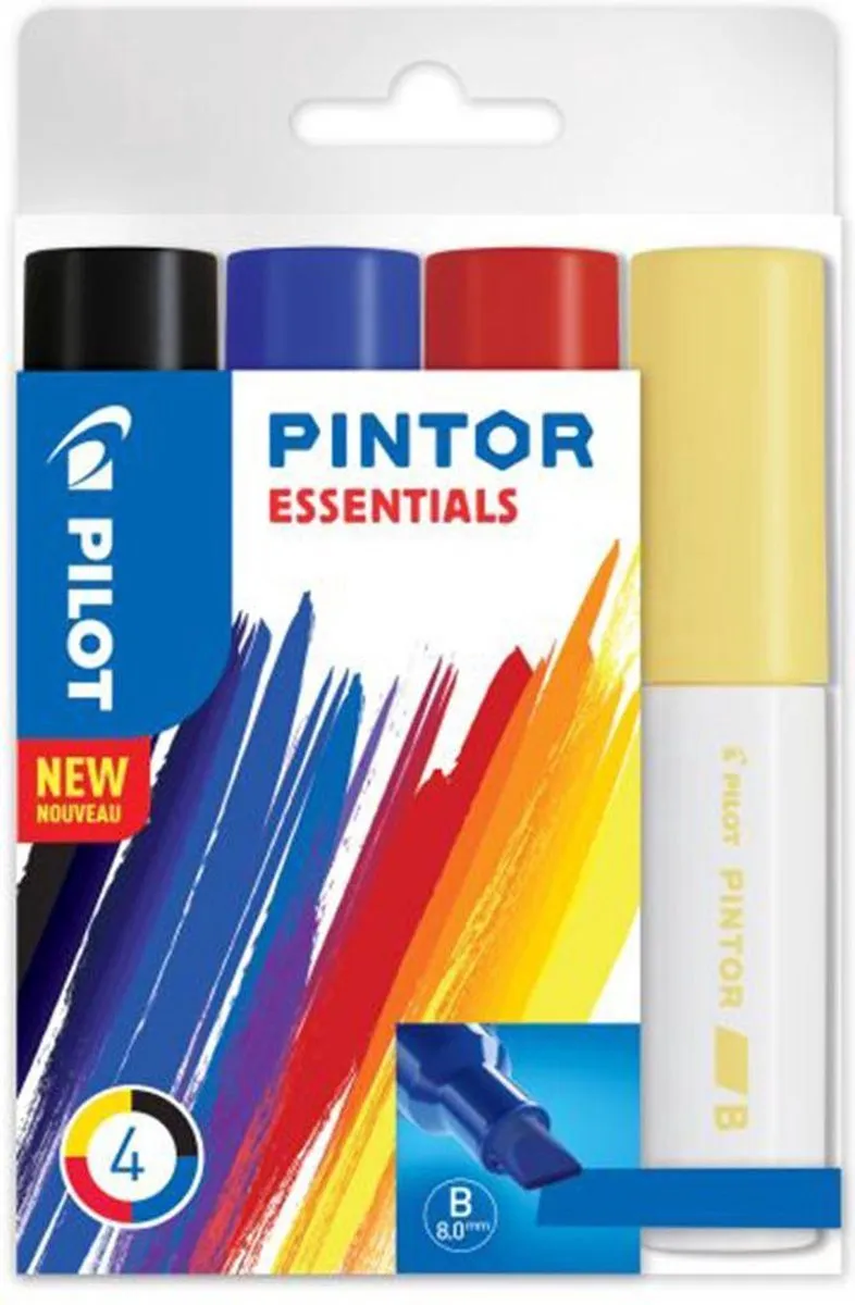 Pilot Pintor 4 Kleuren Verfstiften Set