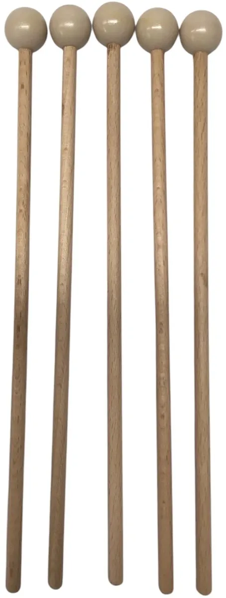 New Classic Toys Trommelstok - 6 Stuks Naturel