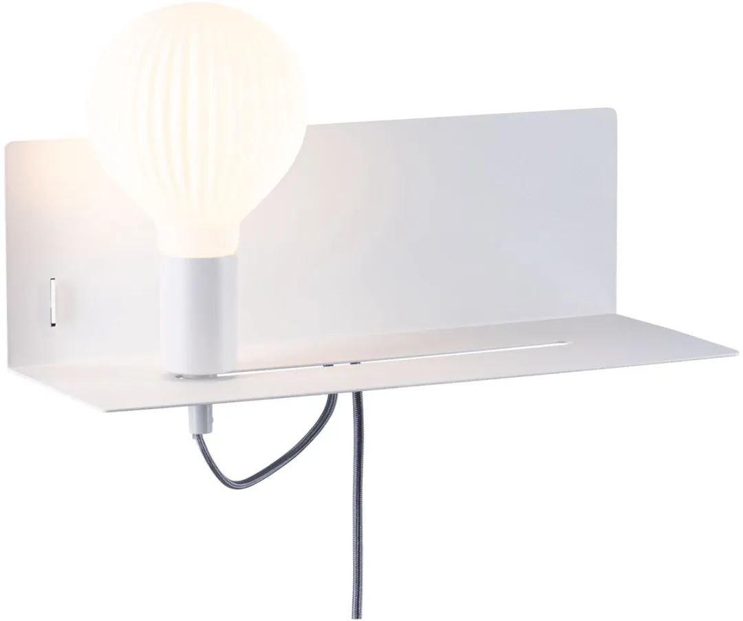 Paulmann Devara Wandlamp USB-C E27 400lm 3000K - Wit mat