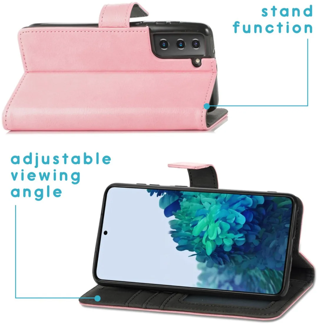 Imoshion Hoesje Samsung Galaxy S21 Plus - 3 Pasjes - Roze