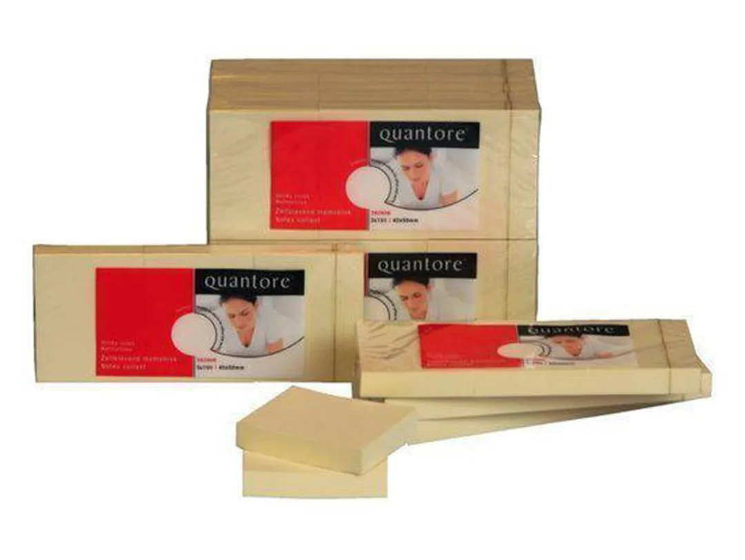 Quantore Memoblok 38x51mm Geel - 120 Stuks
