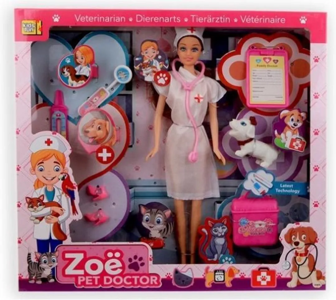 Jonotoys Dierenarts Meisjes Tienerpop 31,5x34cm
