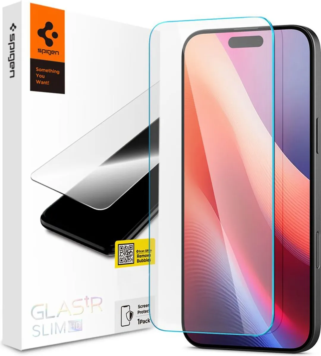 Spigen iPhone 15/16 Tempered Glas tR Slim Screenprotector