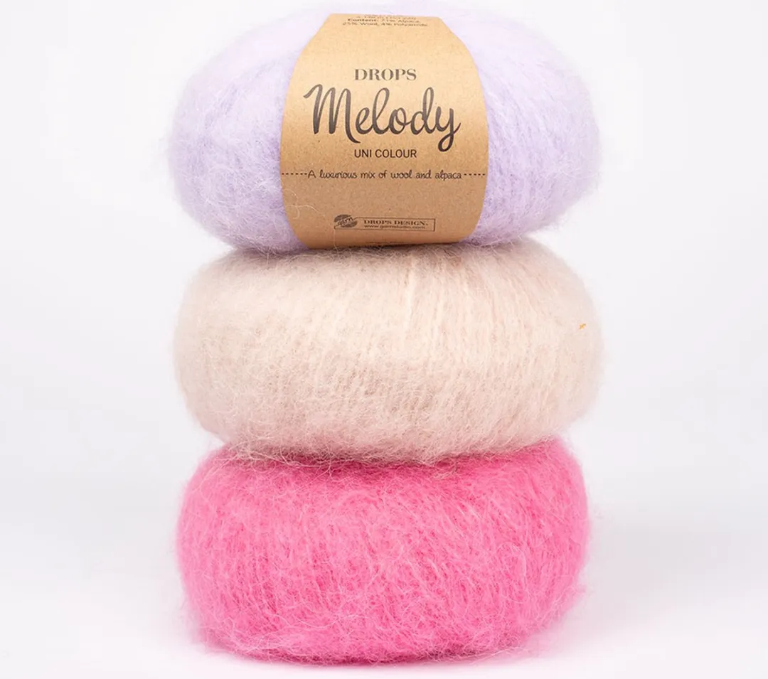Drops Melody Uni Rozenwater Wol Garen