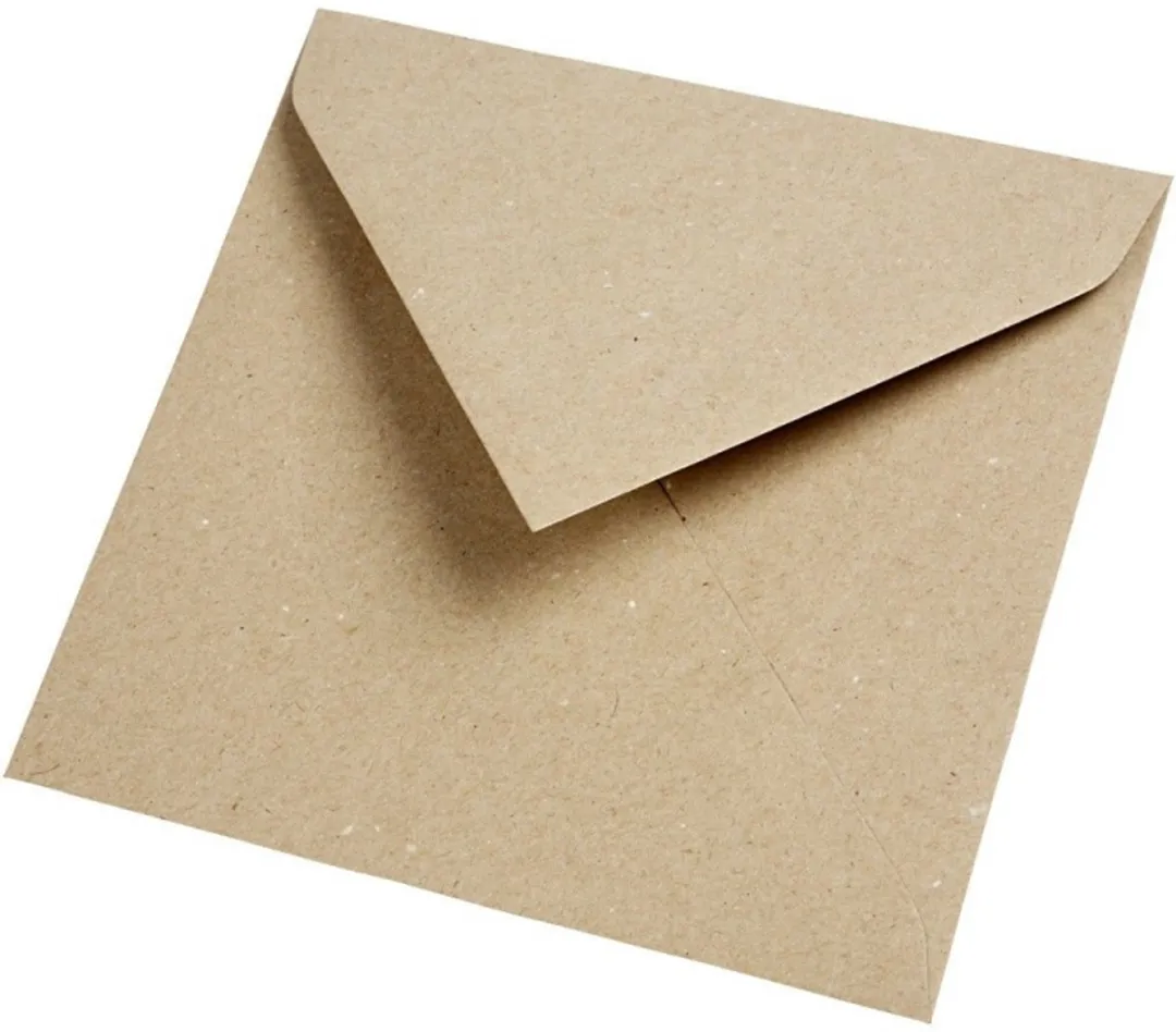 Creativ Company Recyclede Enveloppen 50 Stuks - 16x16cm Kraft