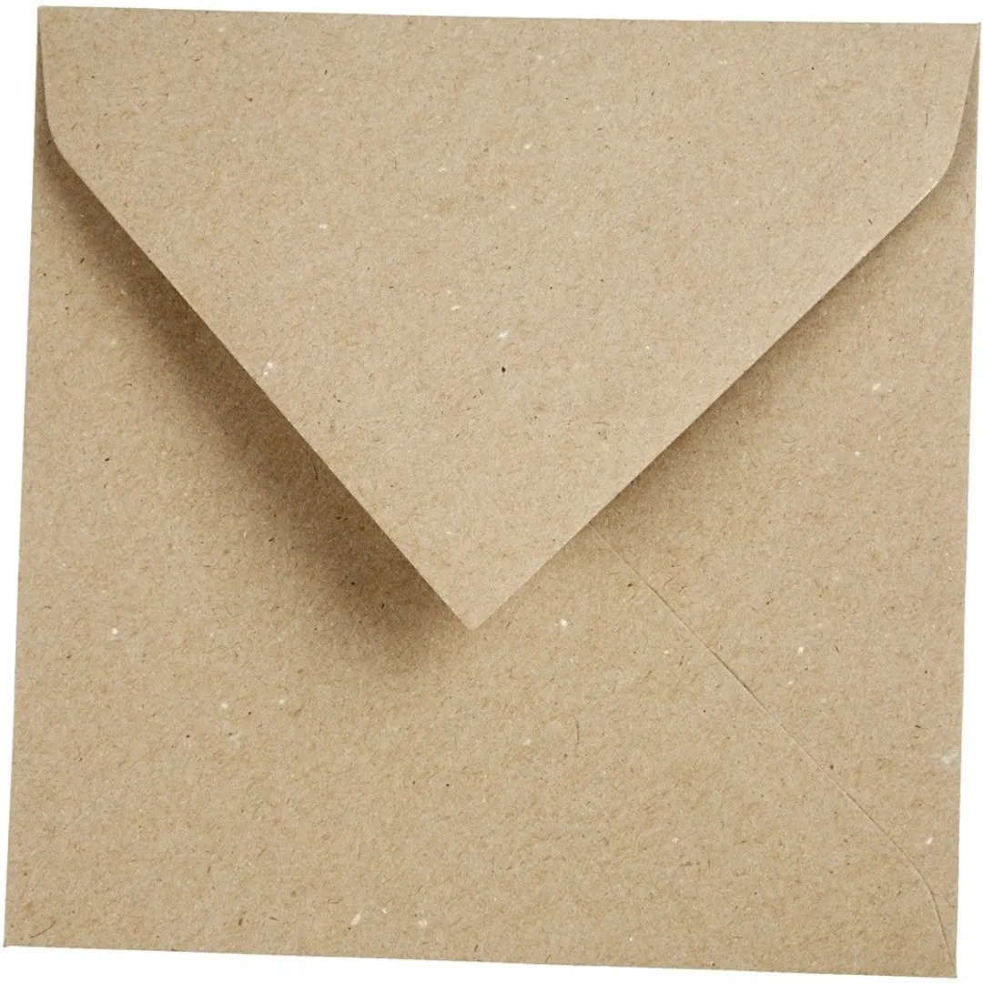 Creativ Company Recyclede Enveloppen 50 Stuks - 16x16cm Kraft
