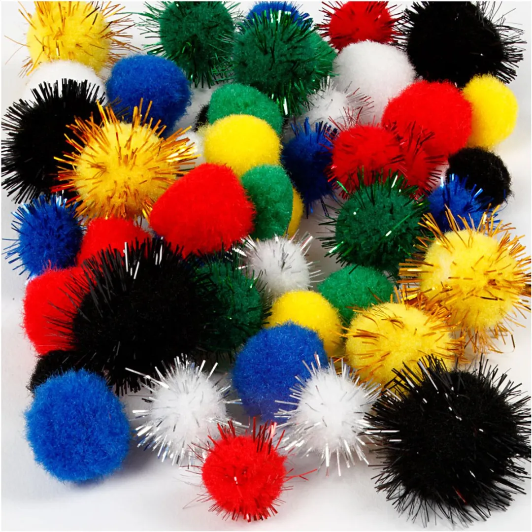 Creativ Company Pompoms Basiskleuren 48 Stuks