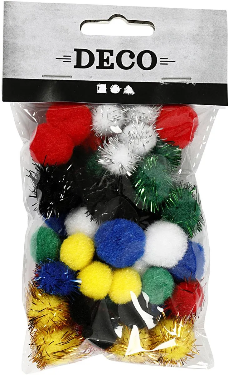 Creativ Company Pompoms Basiskleuren 48 Stuks