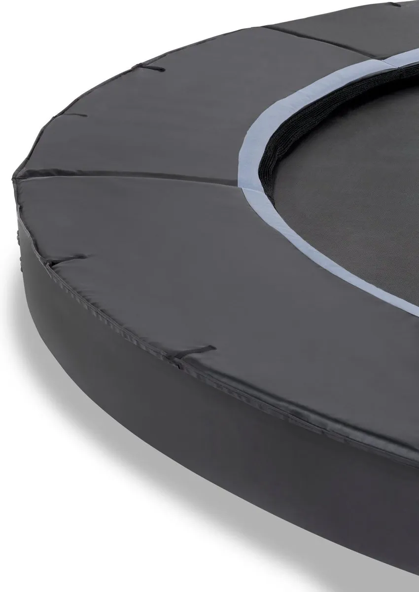 EXIT Dynamic Groundlevel Trampoline Ø427cm - Zwart