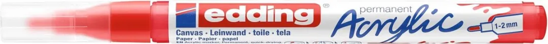 edding 5300 Acrylmarker - Fijne punt - Verkeersrood - afbeelding 2 van 4