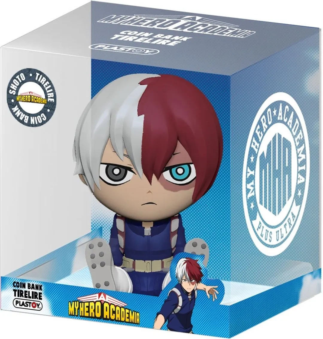 Plastoy My Hero Academia Shoto Todoroki Spaarpot - Blauw/Bruin/Wit