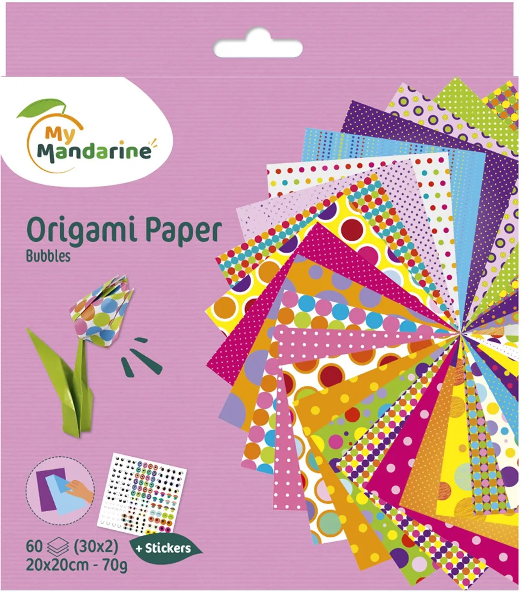 Clairefontaine Origami Papier Bubbles 60 Vel 70g 20x20cm - Multicolor