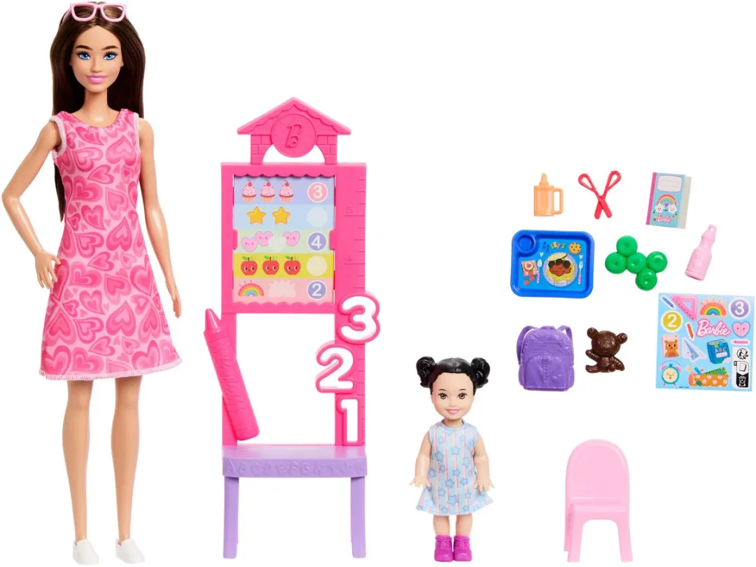 Barbie Schooljuf Speelset JMK16 - Meerkleurig