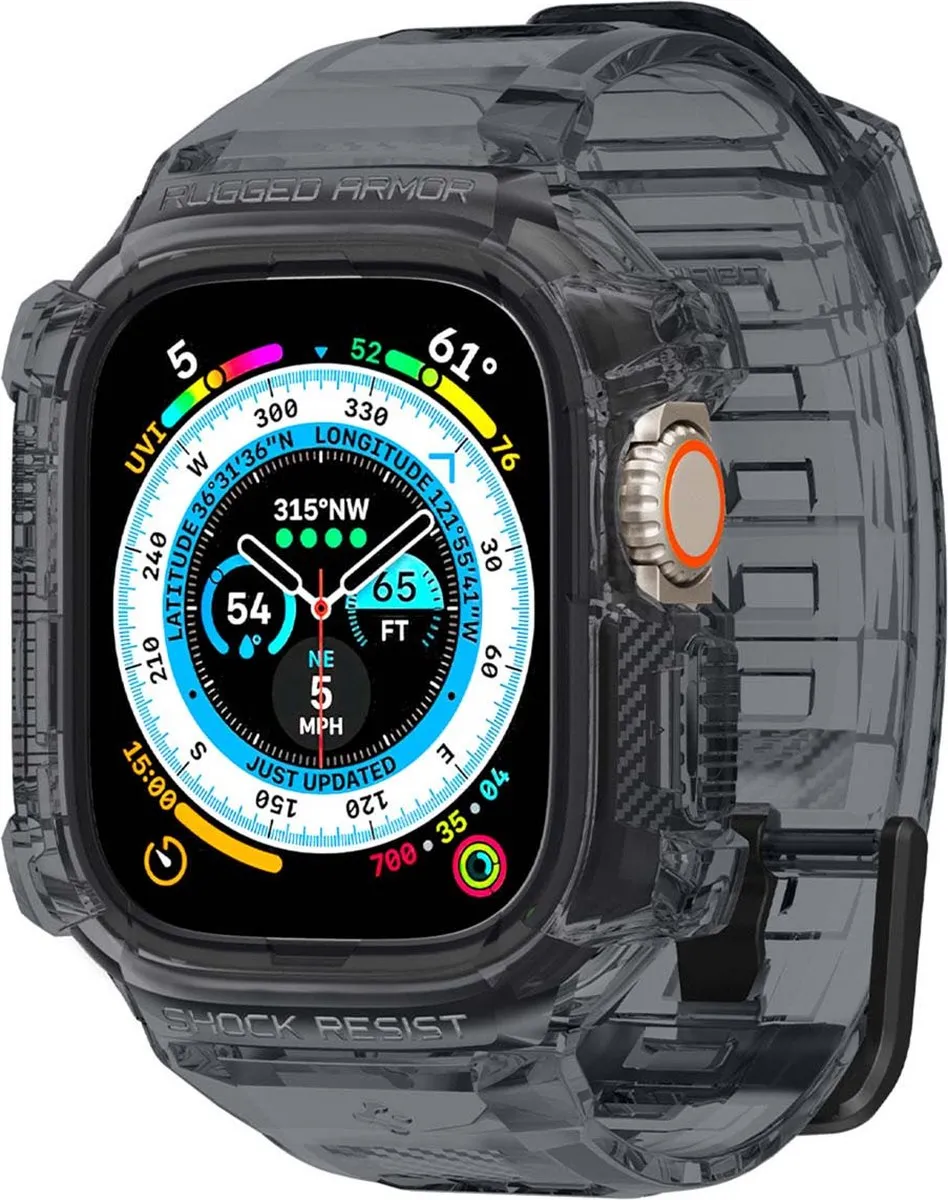 Spigen Rugged Armor Pro Hoes Apple Watch Ultra 49mm - Grijs