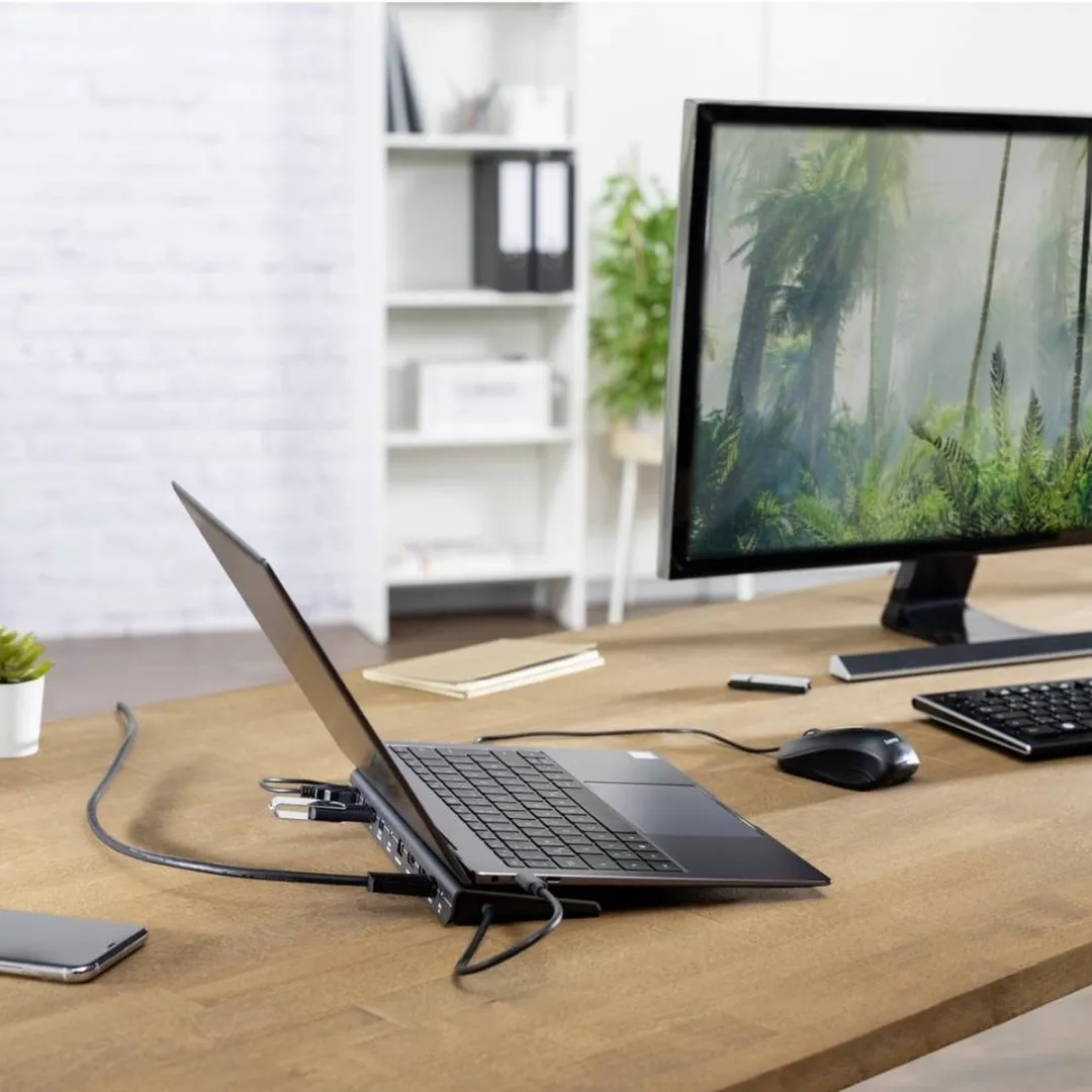Hama Connect2Office Pro 00200100 USB-C Dockingstation - Grijs - afbeelding 6 van 6