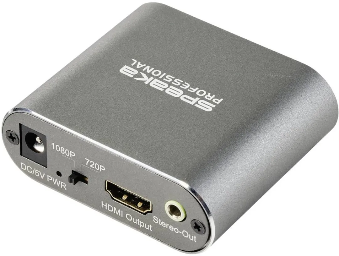 SpeaKa Professional SP-SHC-200 SCART-HDMI Converter 1080p - Grijs