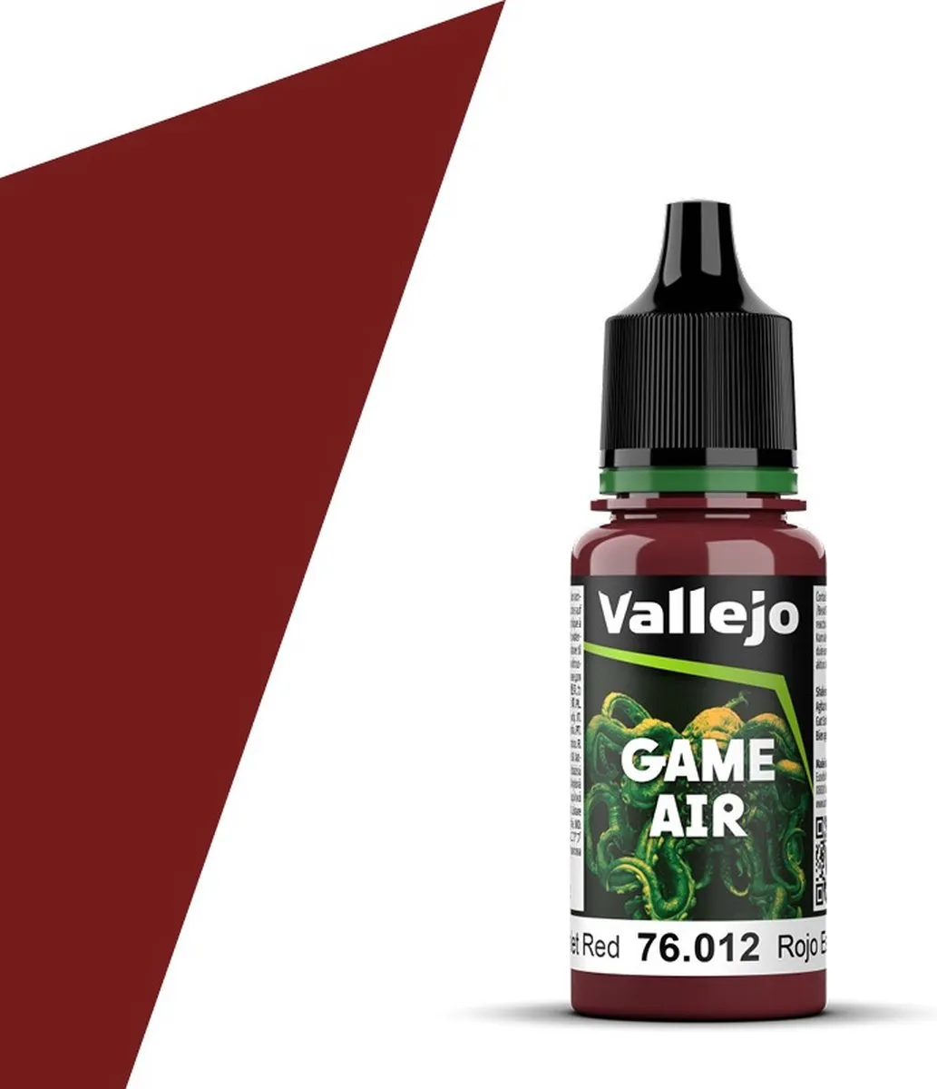 Vallejo Hobbyverf Acryl 76012 Scarlet Red